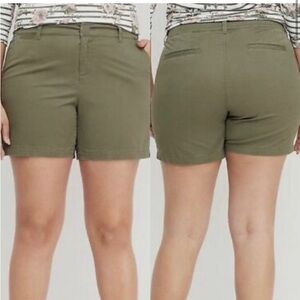 Lane Bryant Army Green Khaki Short Shorts